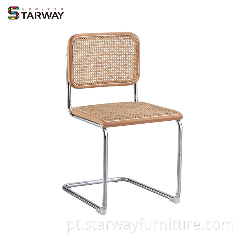 Bent Steel Rattan Chair